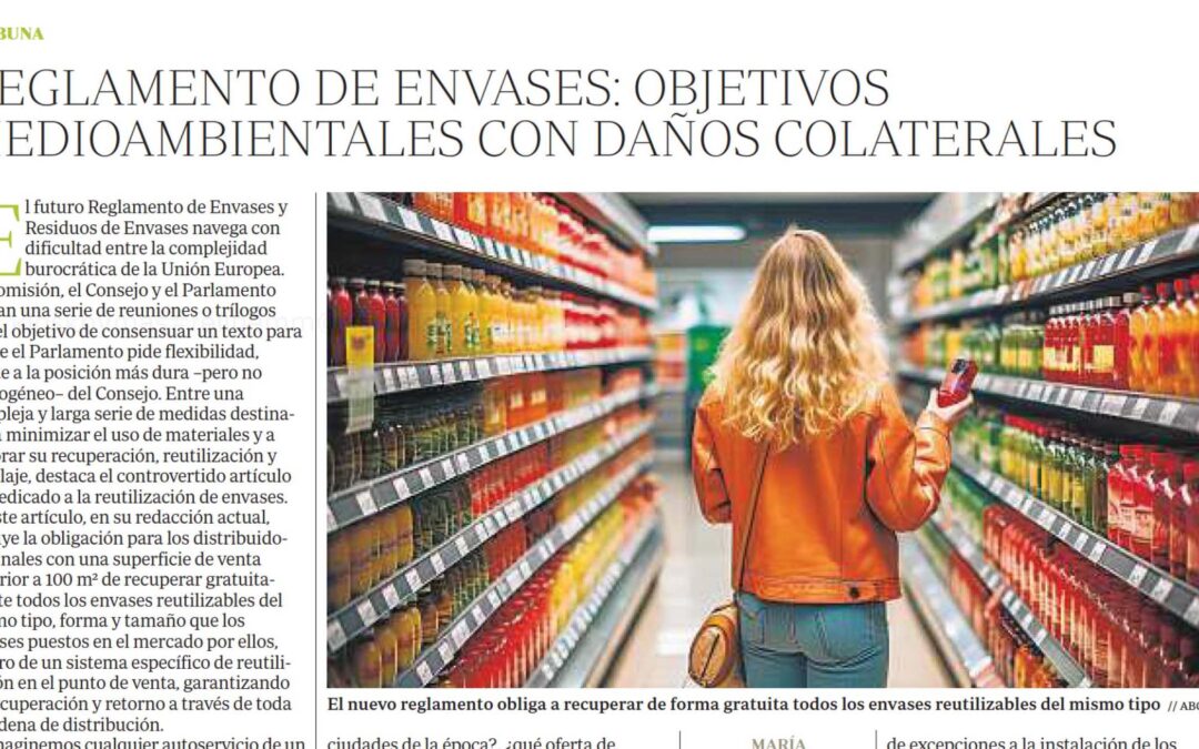 Reglamento de envases: objetivos medioambientales con daños colaterales